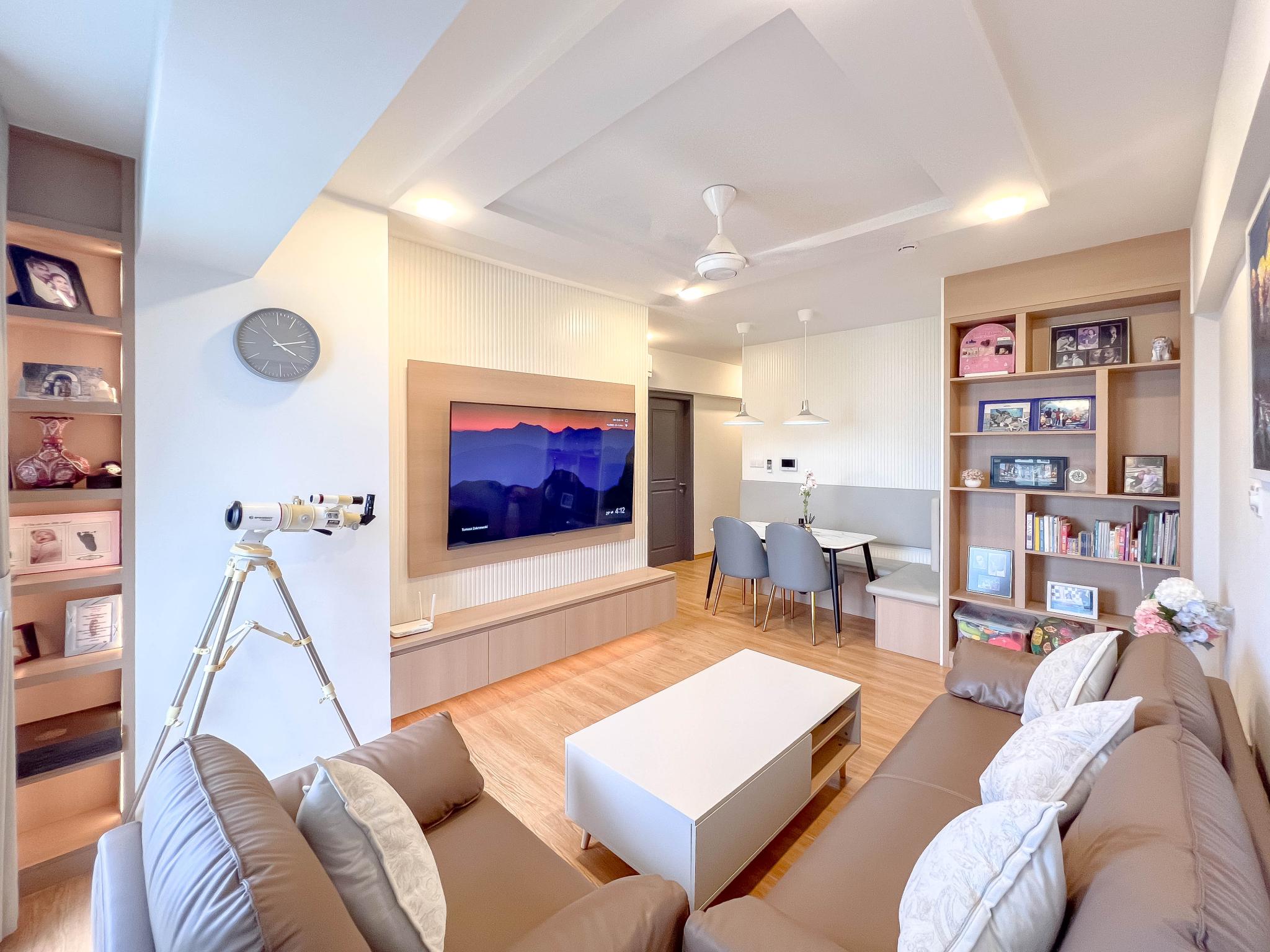 Living Area — 3-bedroom Blue Heaven Channel View 2+1 BR Fully Furnished Custom Designed Apartment, The Blu Haven Residencies