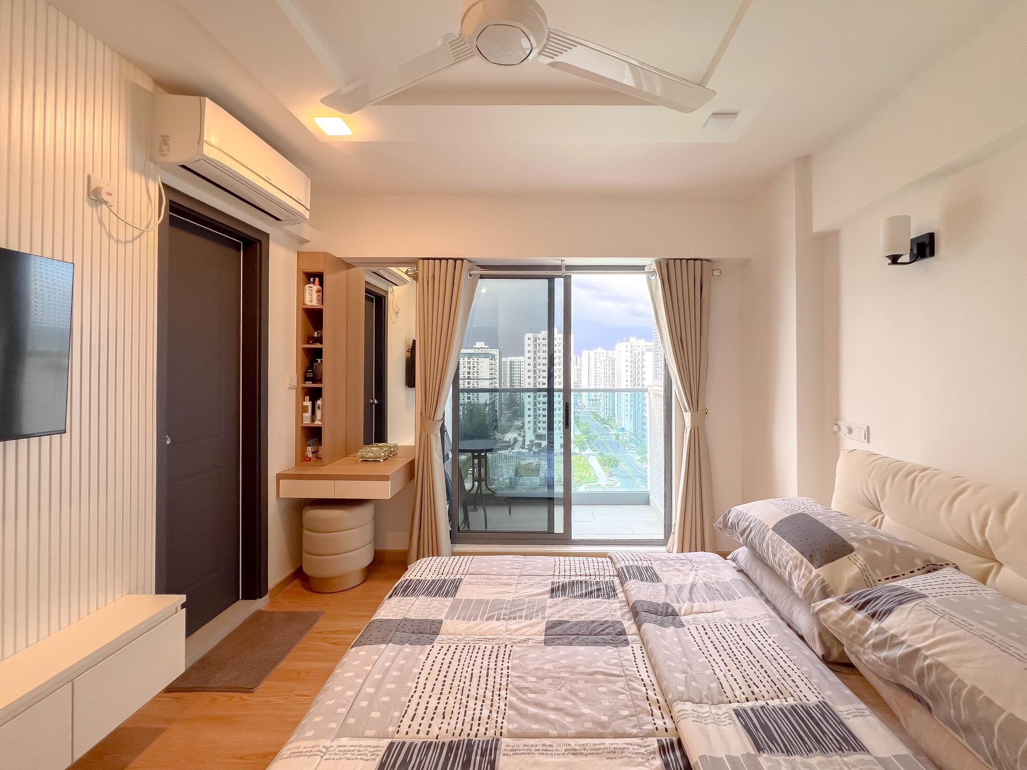 Master Bedroom — 3-bedroom Blue Heaven Channel View 2+1 BR Fully Furnished Custom Designed Apartment, The Blu Haven Residencies