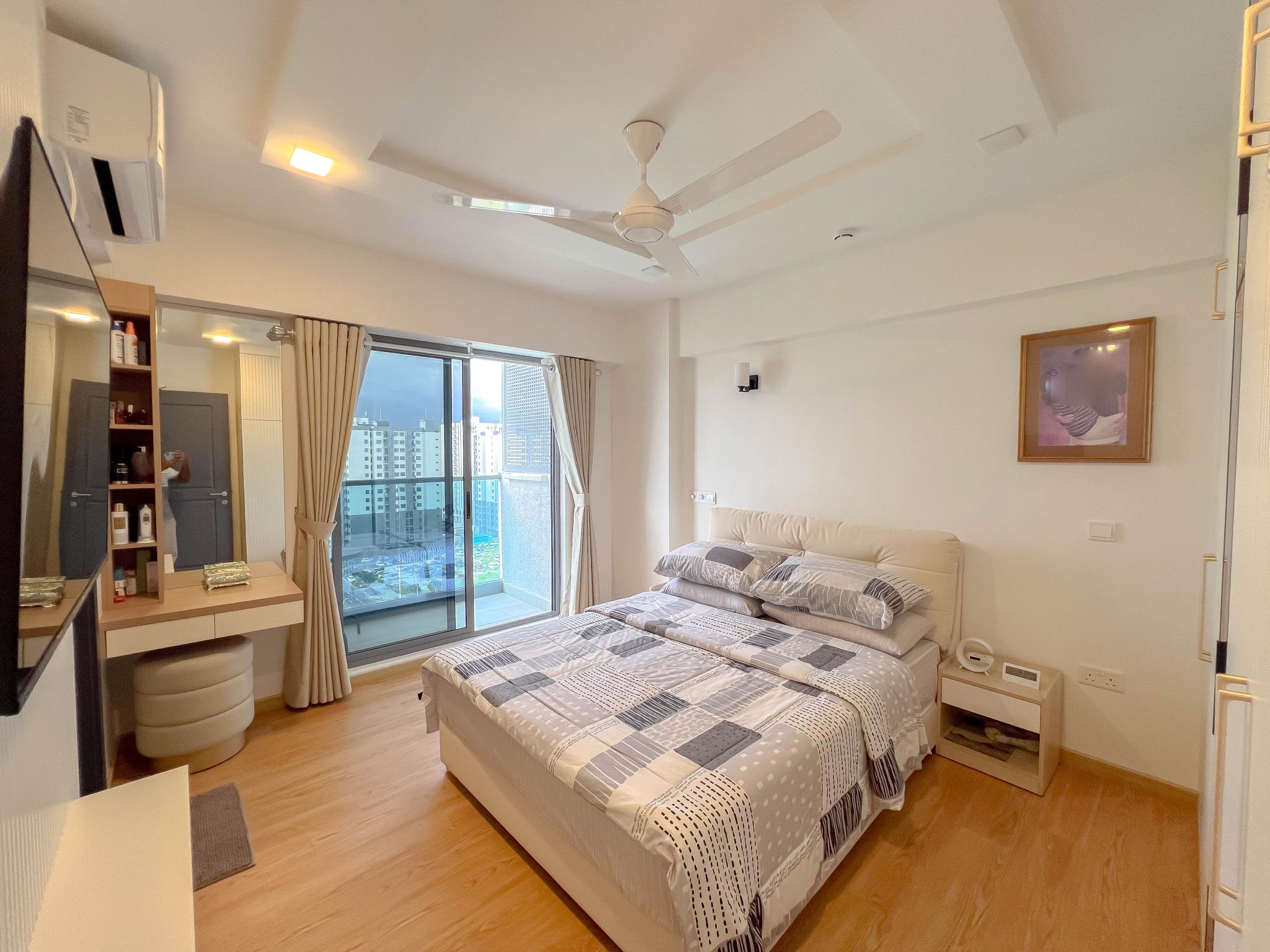 Master Bedroom — 3-bedroom Blue Heaven Channel View 2+1 BR Fully Furnished Custom Designed Apartment, The Blu Haven Residencies