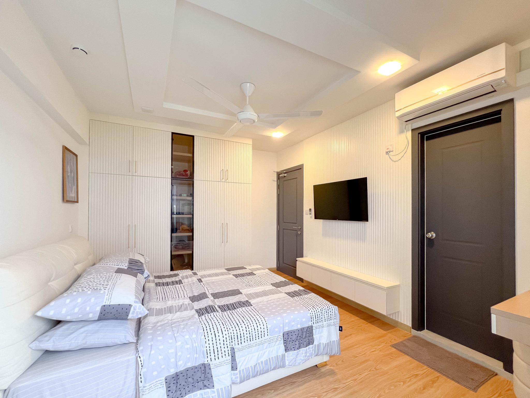 Master Bedroom — 3-bedroom Blue Heaven Channel View 2+1 BR Fully Furnished Custom Designed Apartment, The Blu Haven Residencies
