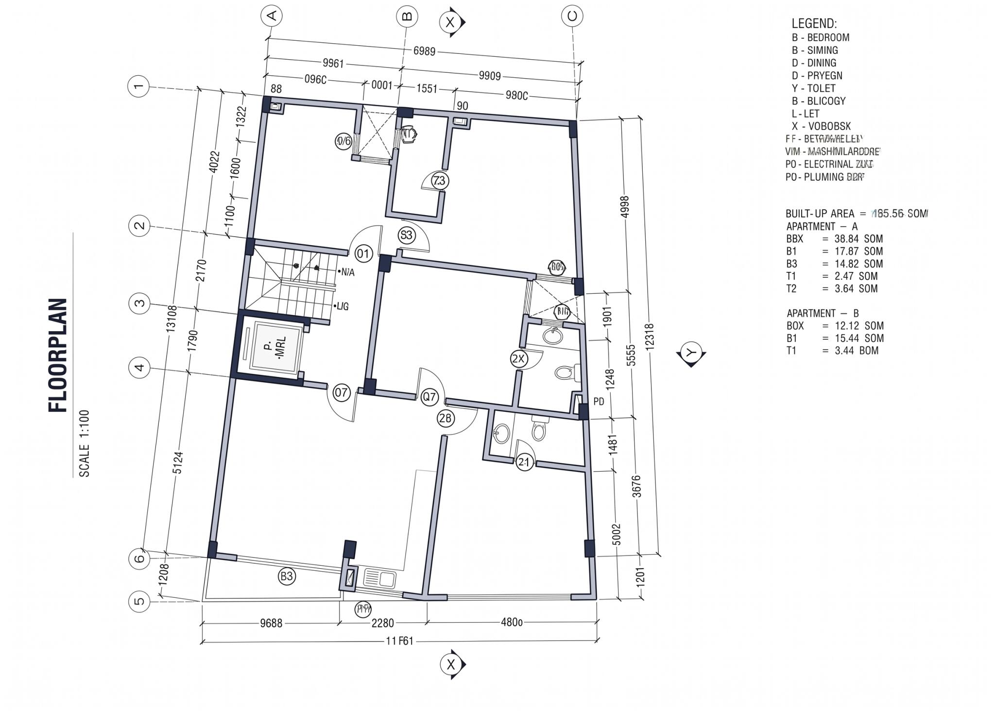 Floor plan — Versatile Commercial Space | Fareedhee Magu, Malé (3rd Floor)