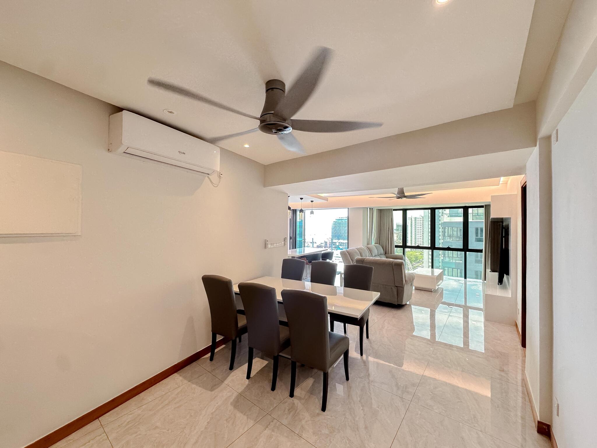 Dining — 3-bedroom FW Residence 12th Floor Corner Luxury Unit, Reethigas Magu