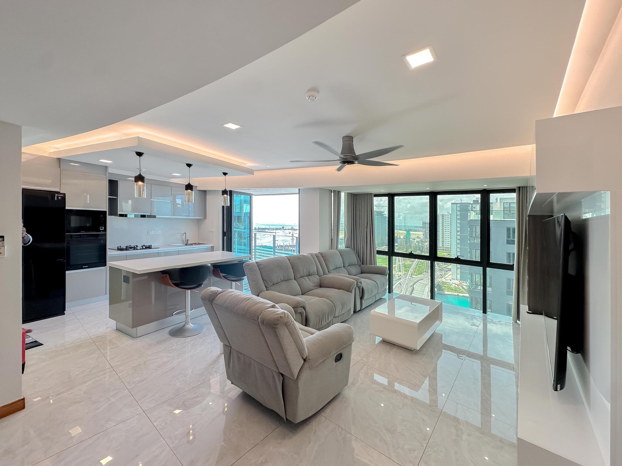 Dining — 3-bedroom FW Residence 12th Floor Corner Luxury Unit, Reethigas Magu