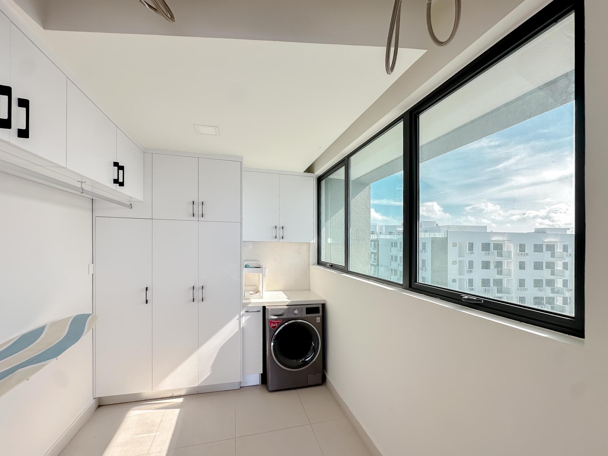 Laundry — 3-bedroom FW Residence 12th Floor Corner Luxury Unit, Reethigas Magu
