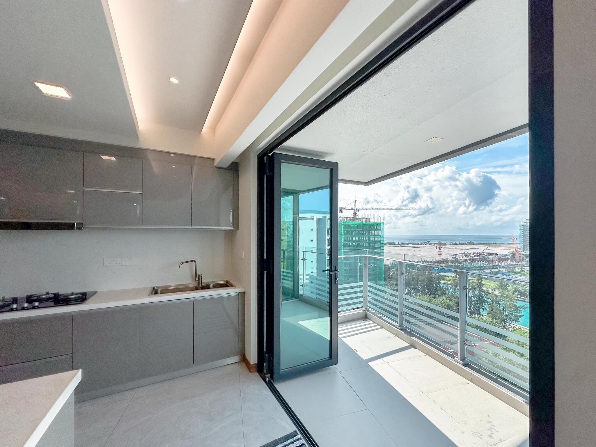 Kitchen — 3-bedroom FW Residence 12th Floor Corner Luxury Unit, Reethigas Magu