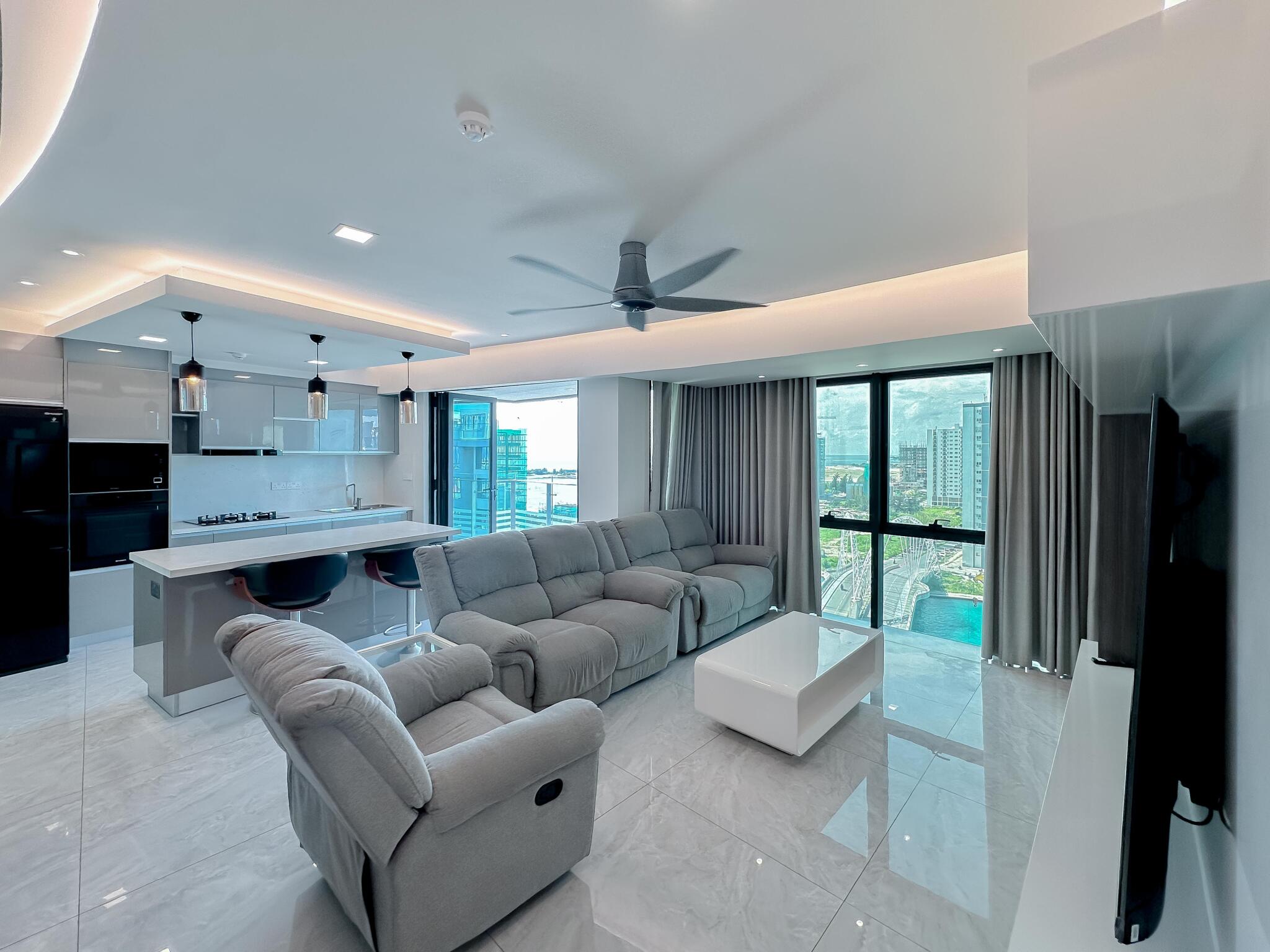 Kitchen — 3-bedroom FW Residence 12th Floor Corner Luxury Unit, Reethigas Magu