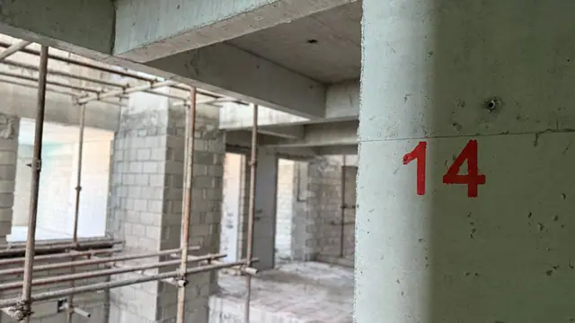 Masonry finished on the 14th floor, December 2025. Photo: Bayfancy